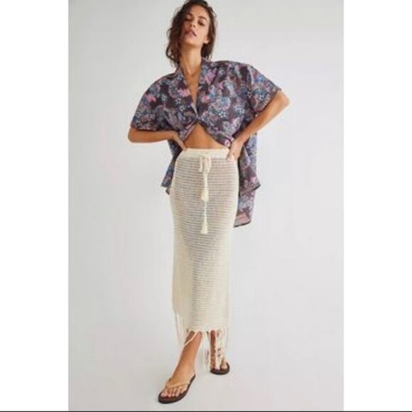 Free People Multicolor Paisley Button Down Shirt - Picture 4 of 7